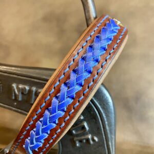 Collier en cuir - Collier Tressé avec blanchet - Sur Commande